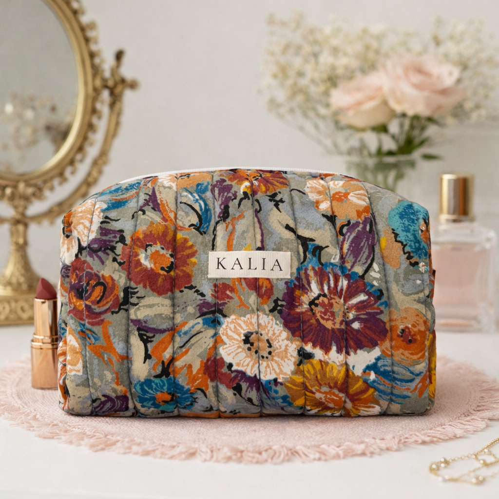 Cosmetiquera Flores vintage