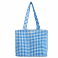 Bolsa cuadros azul