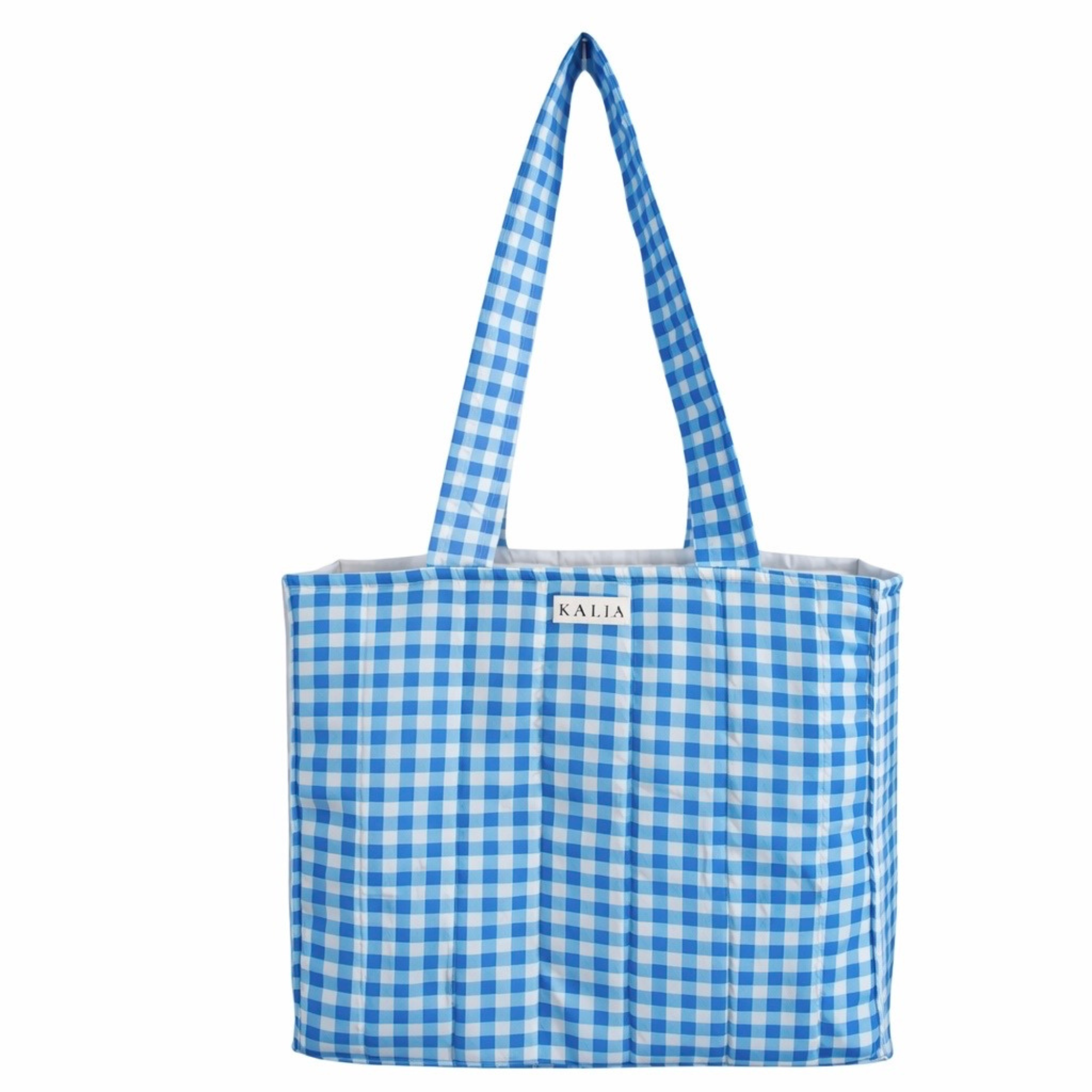 Bolsa cuadros azul