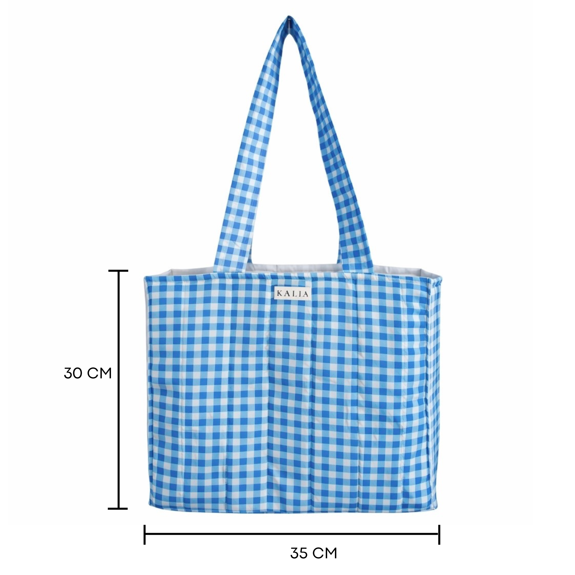 Bolsa cuadros azul