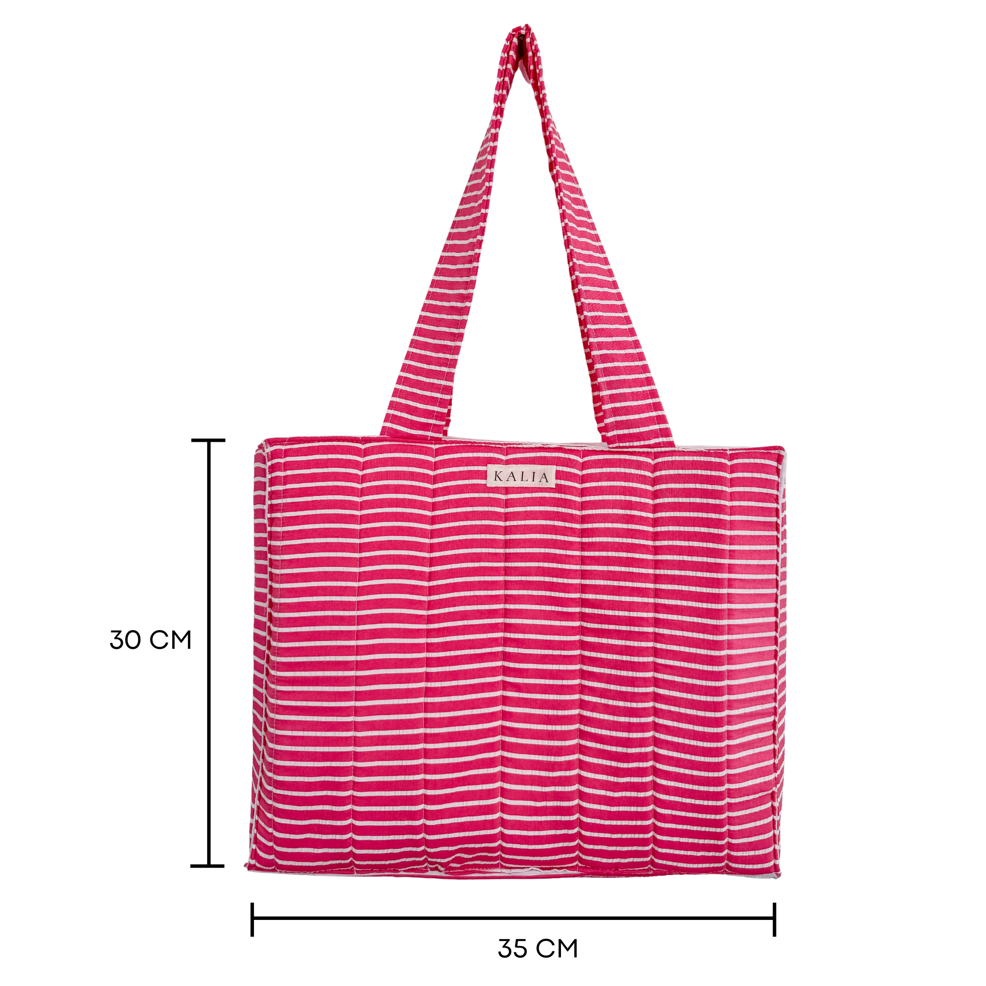 Bolsa rayas rosa
