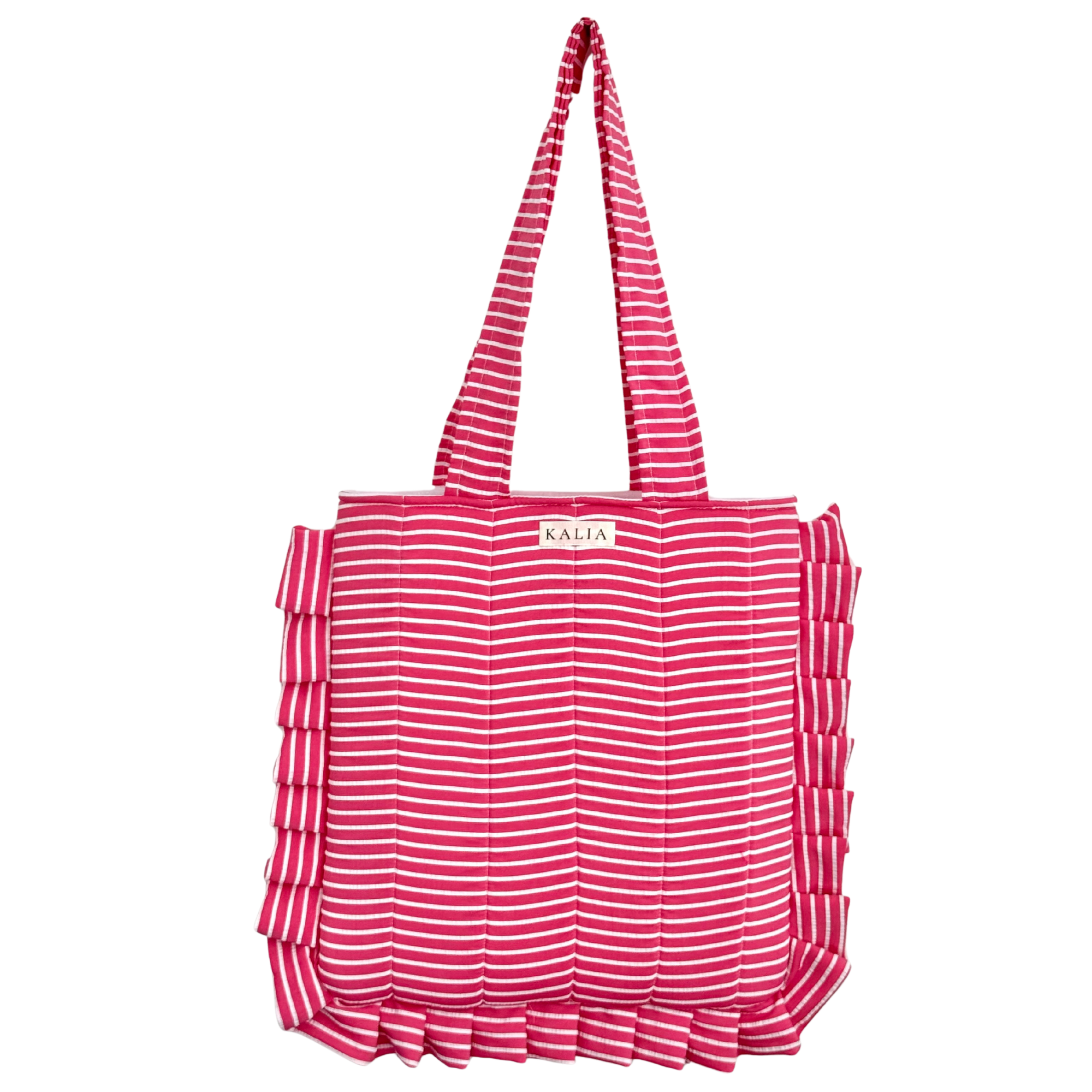 Tote bag rayas rosas