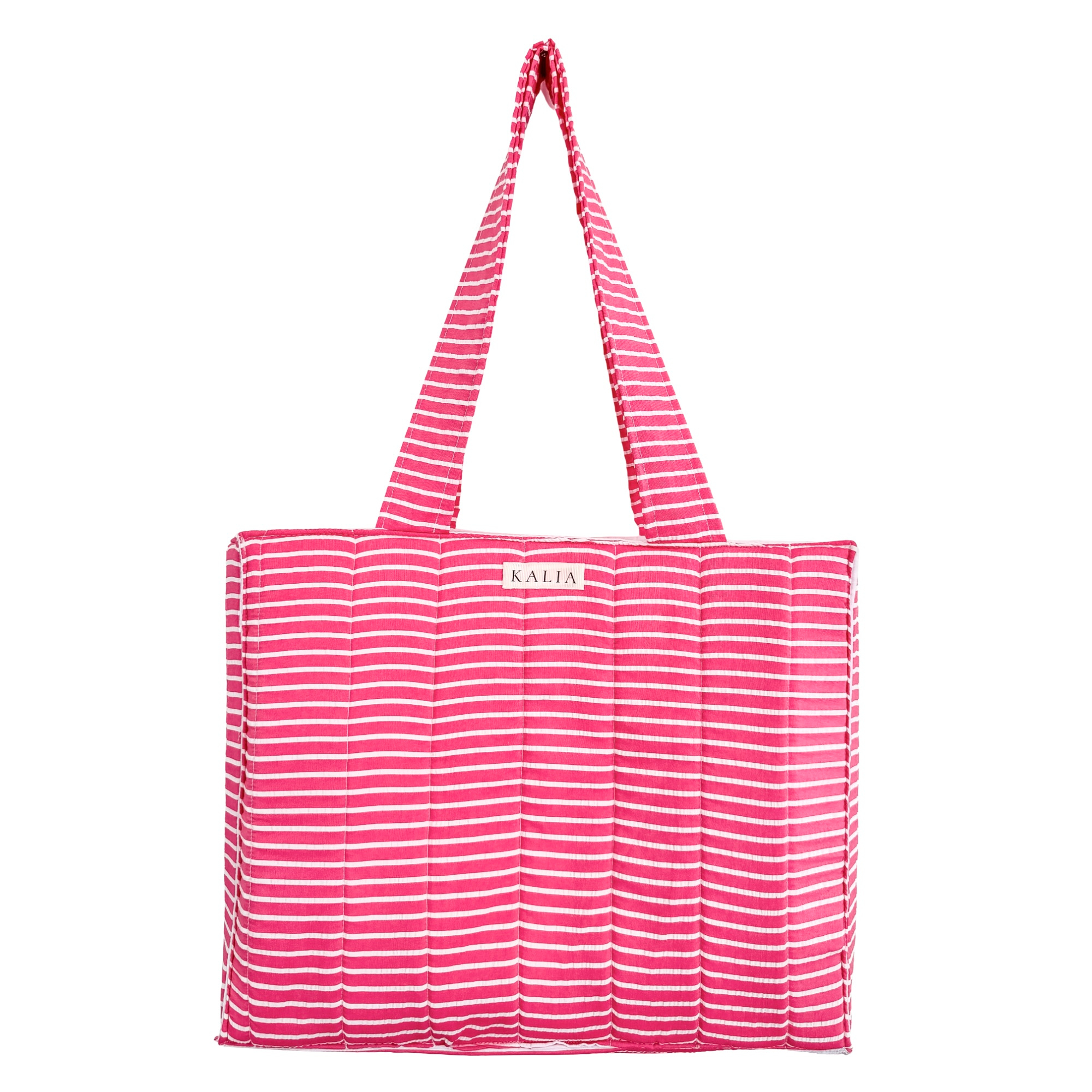 Bolsa rayas rosa