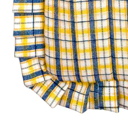 Tote bag cuadros amarillos